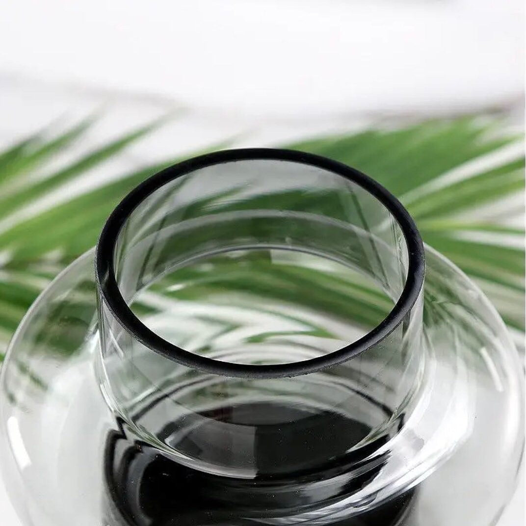 Bague glass vase ash - medium