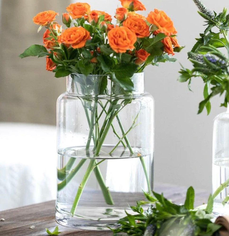 Persephone clear glass vase small