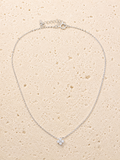 Crystal four leaf clover necklace