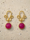 Garnet stone earrings