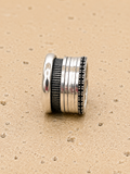 Black diamond spinner ring