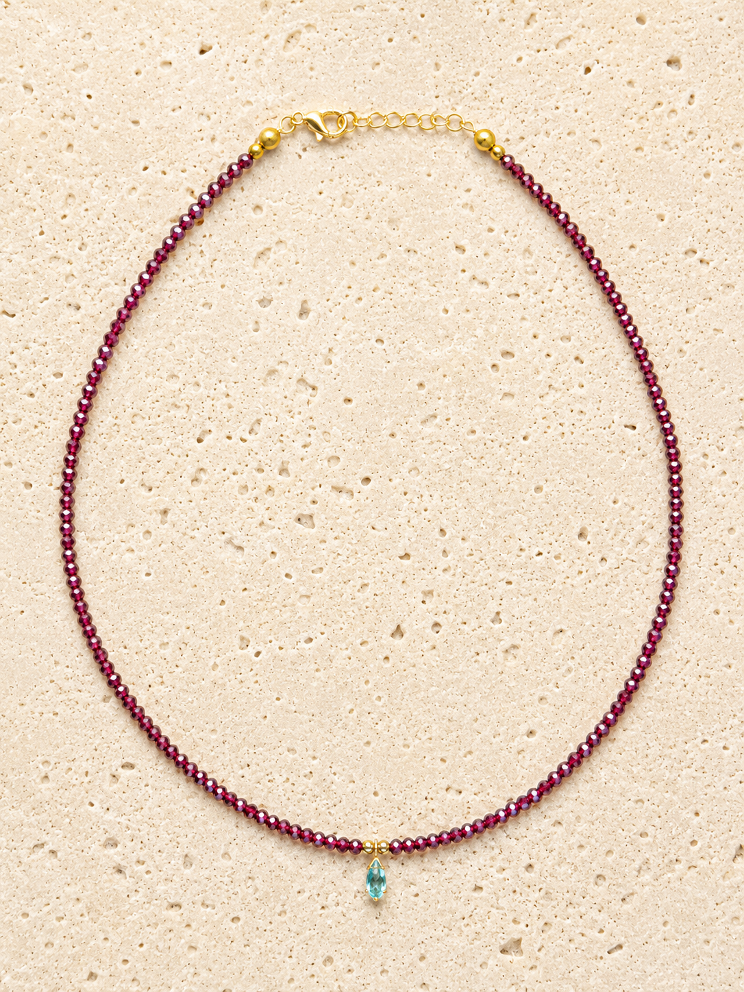 Crystal beaded necklace