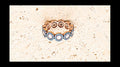 925 Sterling Silver ring with rose gold plating. Turquoise stones with centre crystal stones.