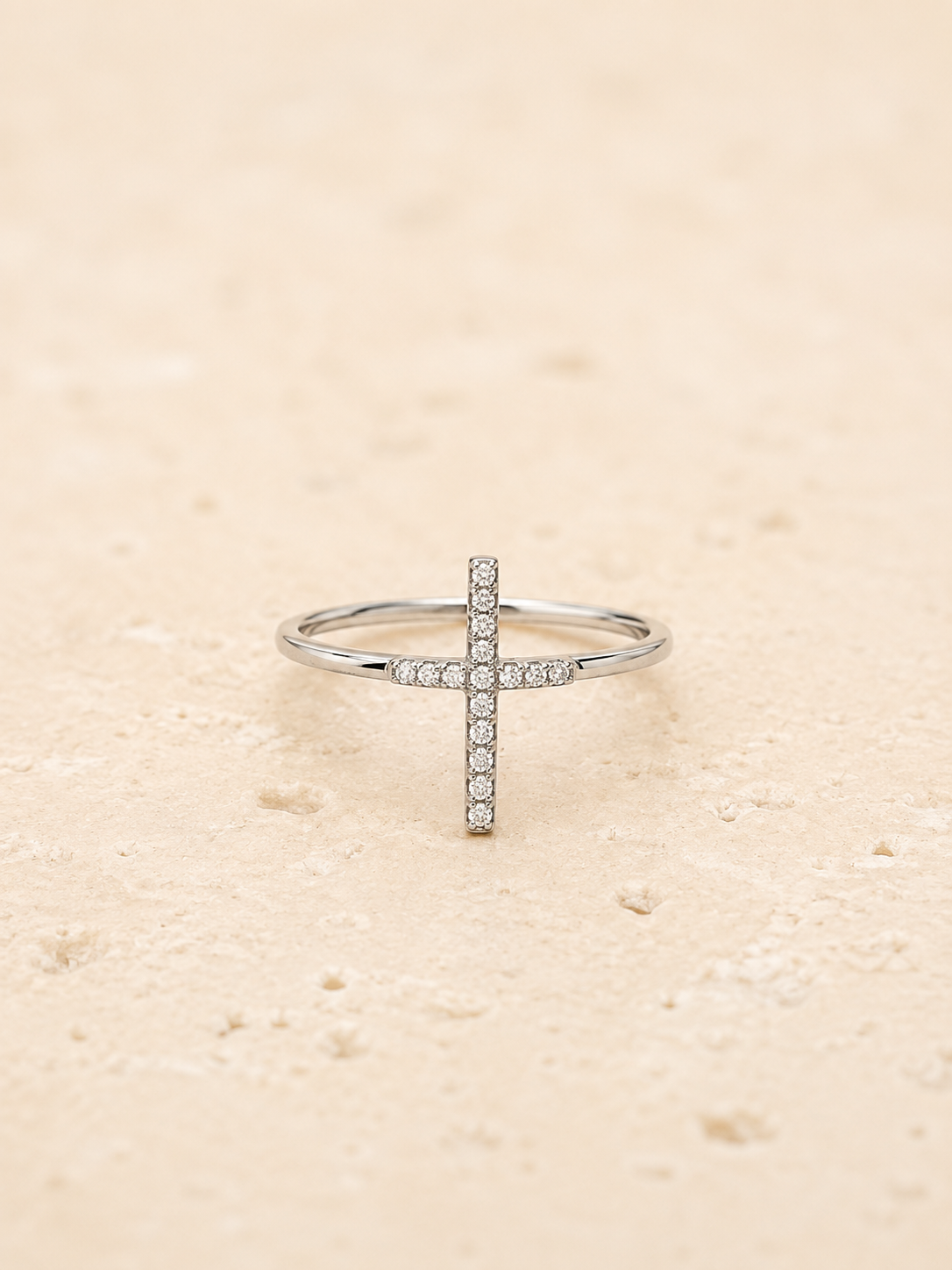 Crystal cross ring