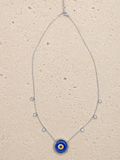 Evil eye and crystal necklace