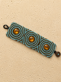Turquoise and semi precious stone cuff