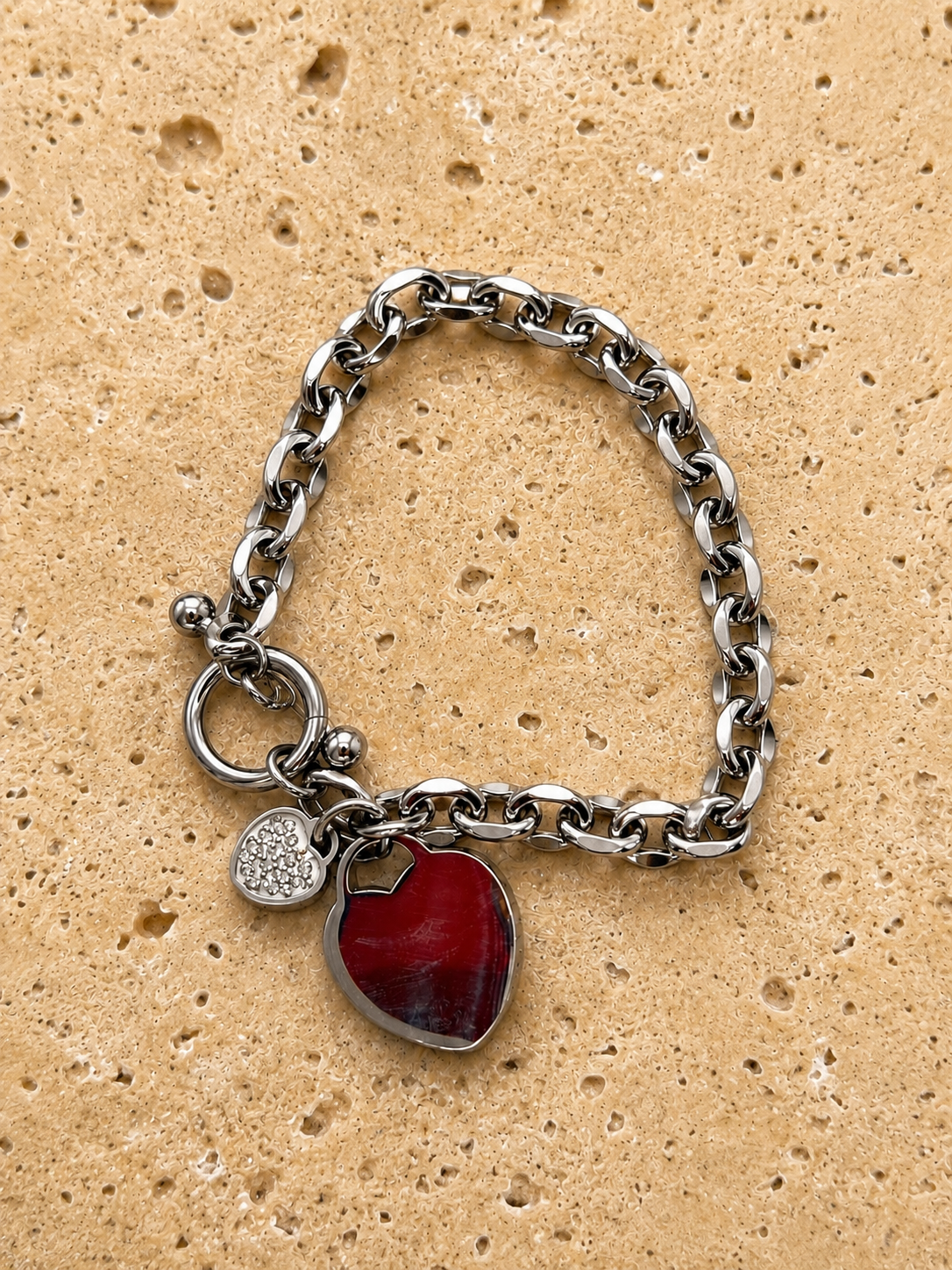 Crystal heart bracelet