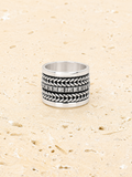 Silver braid ring