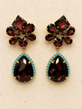 Swarovski crystal and turquoise stone earrings