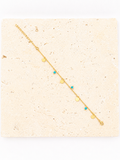 24k gold turquoise bead bracelet