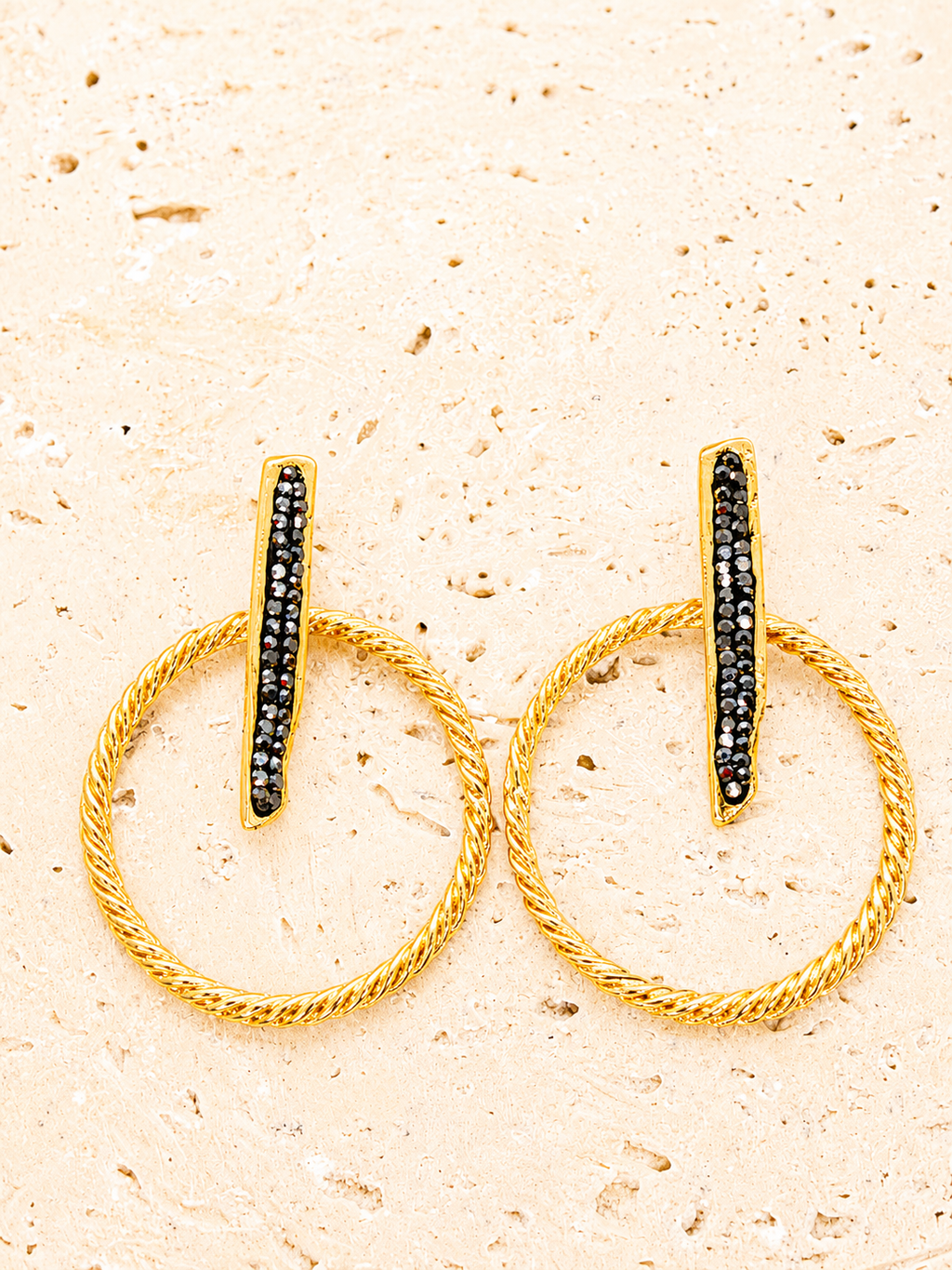 Brass and Marcasite earrings