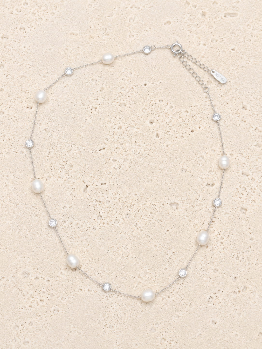 Sterling silver freshwater pearl necklace