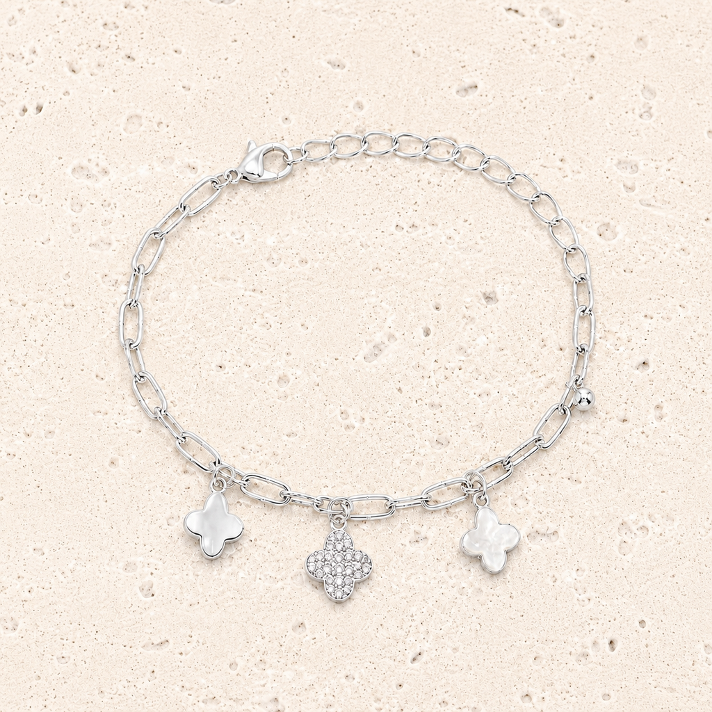 Four leaf clover Sterling Silver bracelet