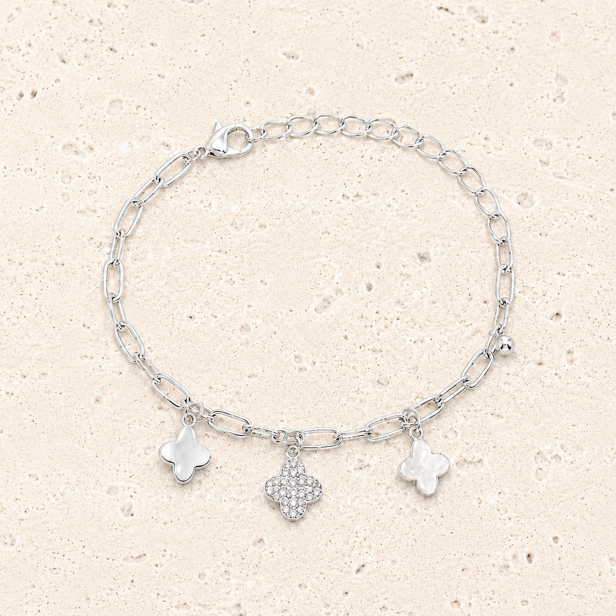 Four leaf clover Sterling Silver bracelet