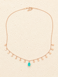 Rose gold tanzanite necklace