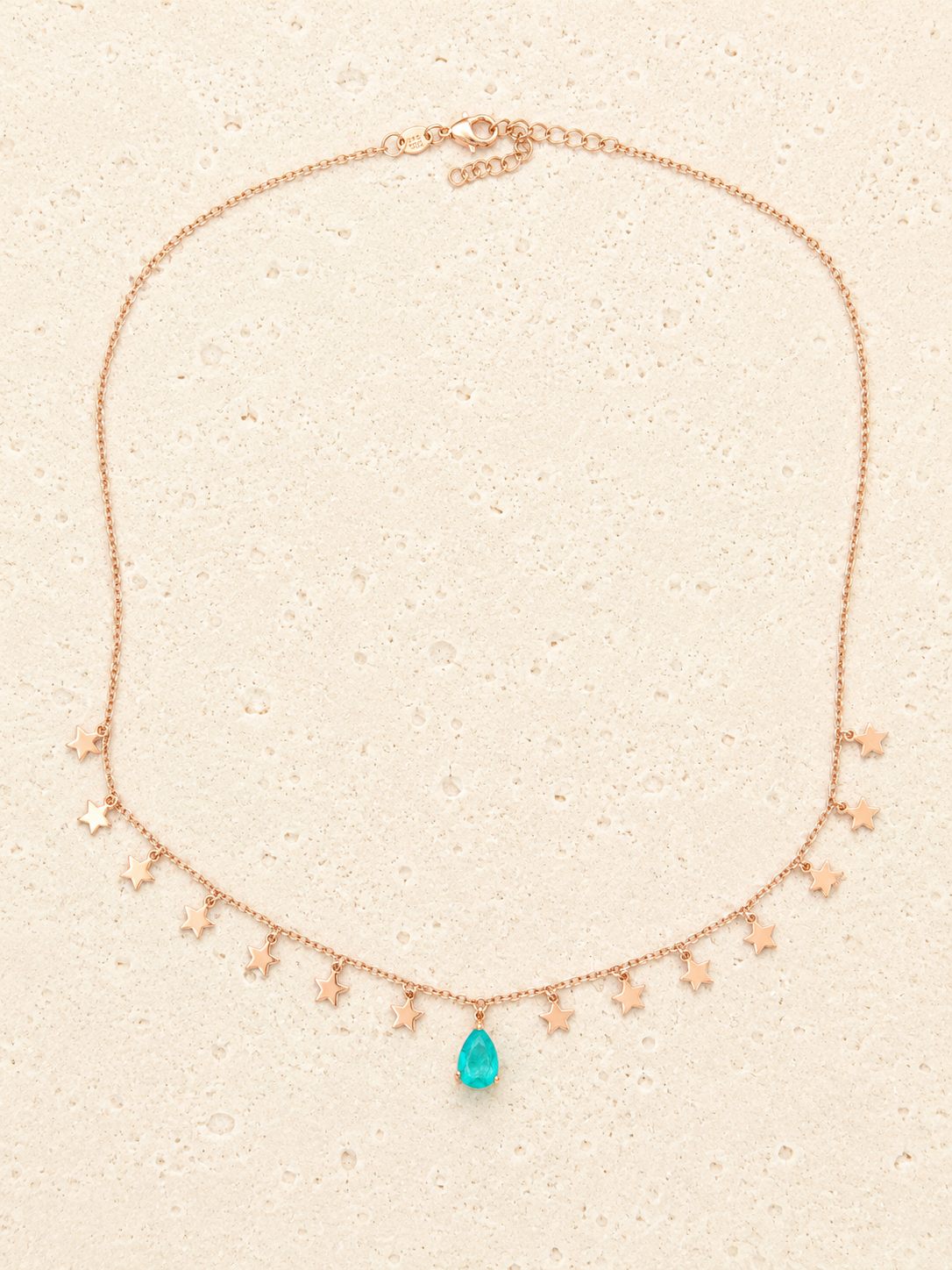 Rose gold tanzanite necklace