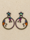 Swarovski brass earrings