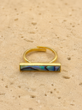 Abalone shell ring