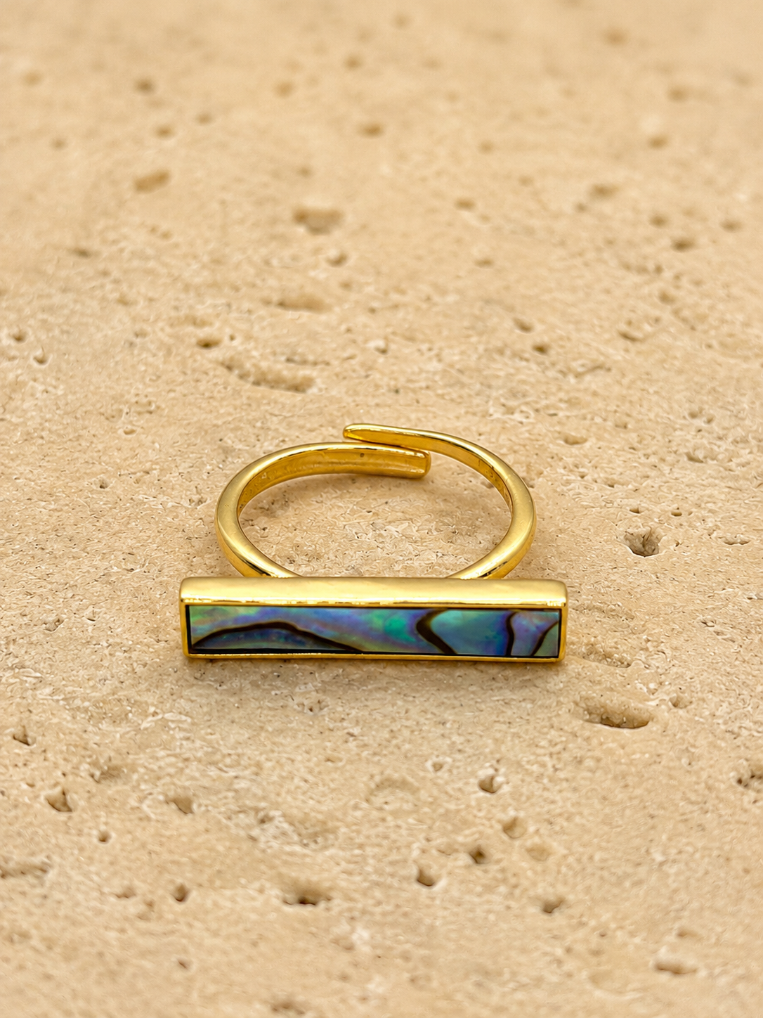 Abalone shell ring
