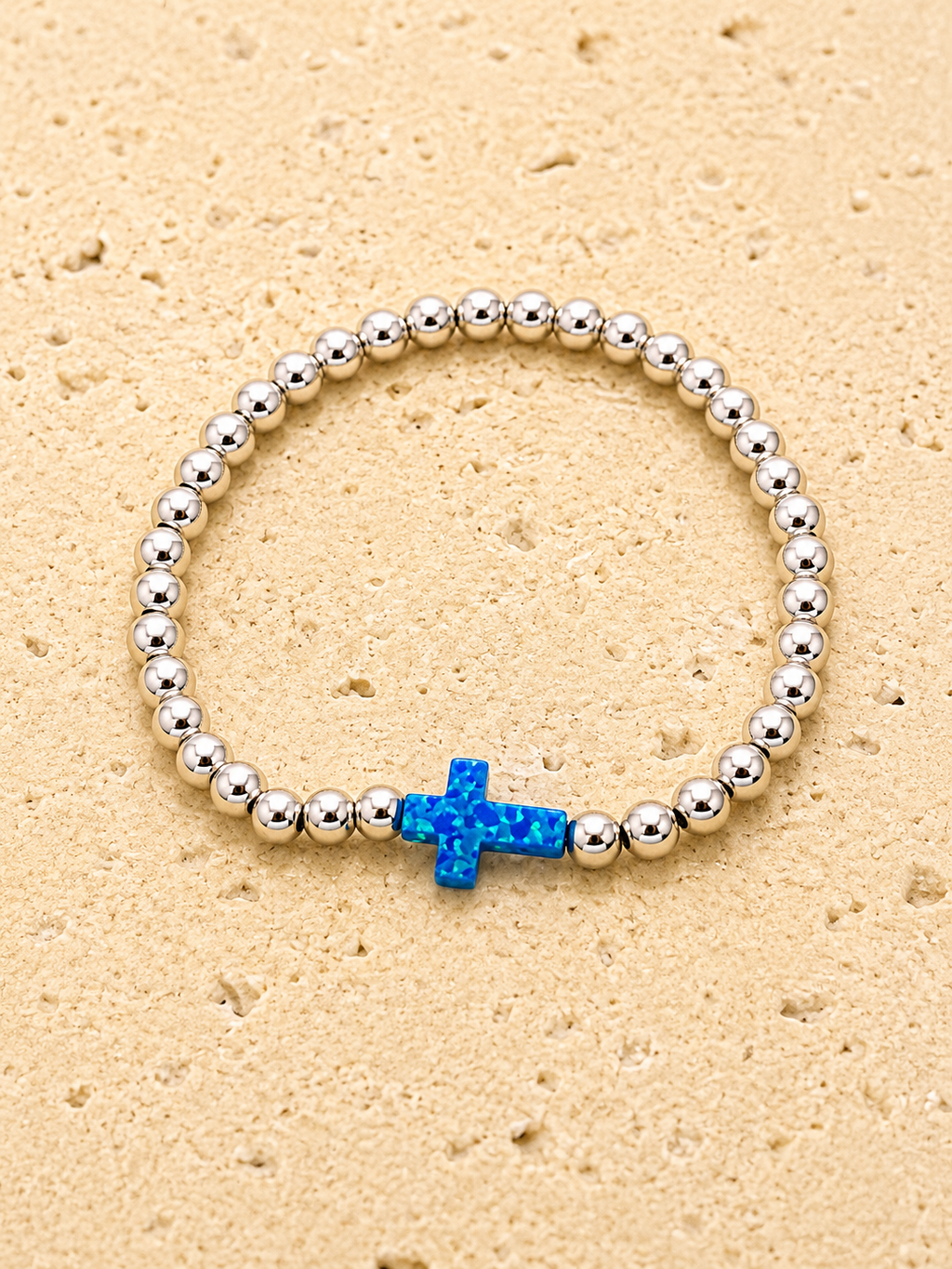 Opalite and silver bracelet