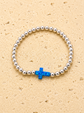 Opalite and silver bracelet