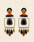 Bohemian drop earrings