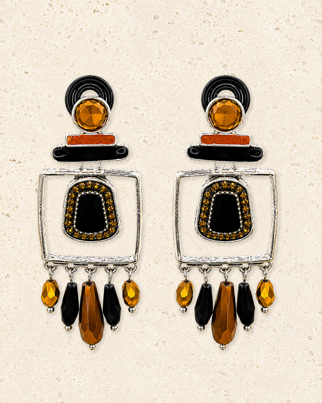 Bohemian drop earrings