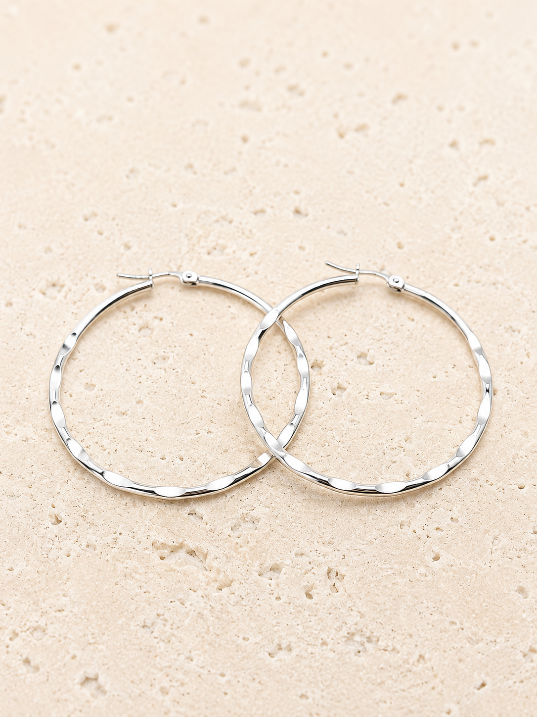 Silver hoop earrings