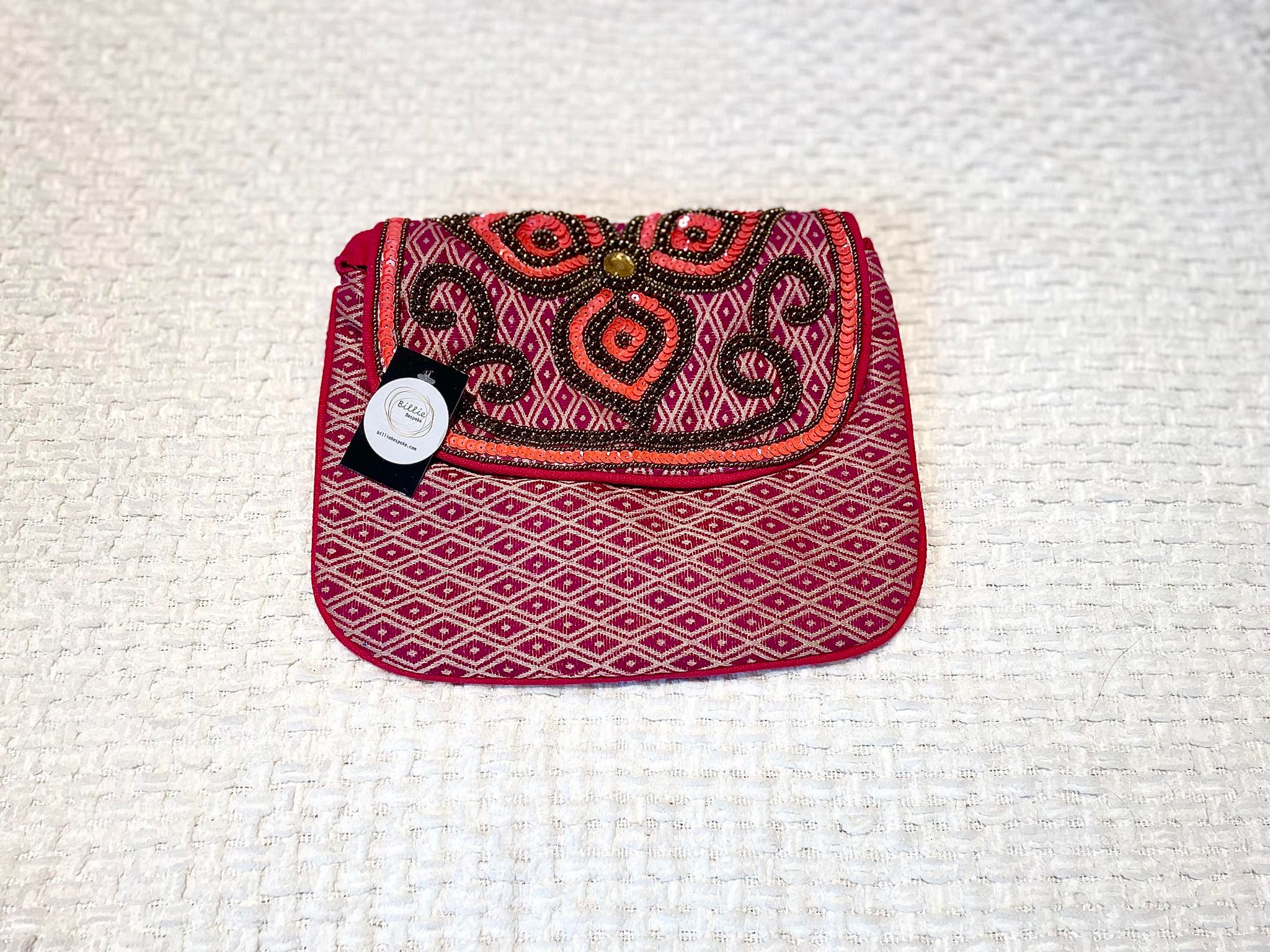 Hand beaded handbag