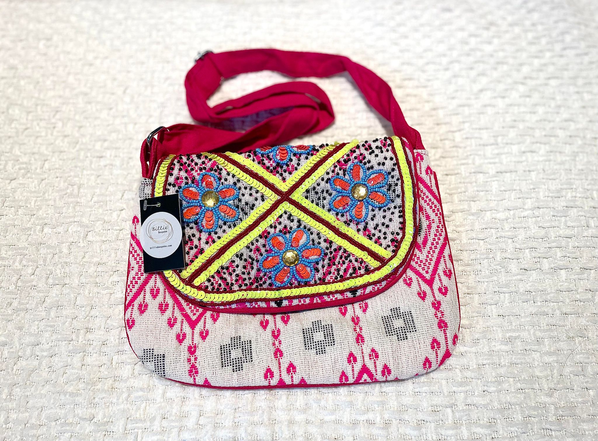 Hand beaded handbag