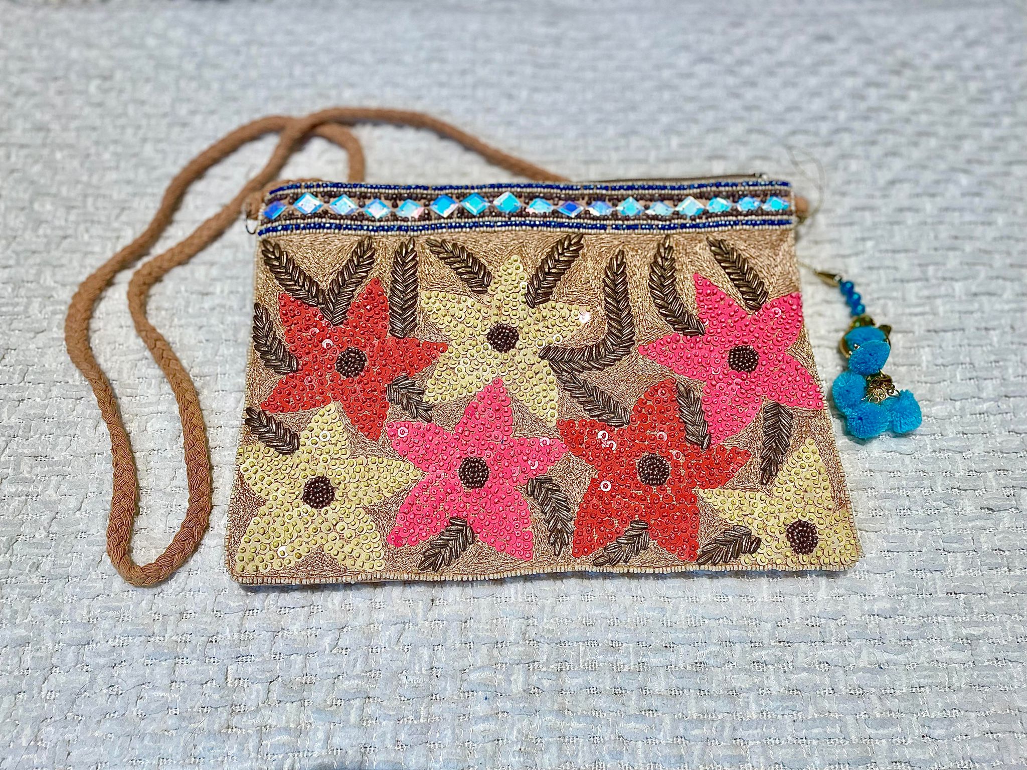 Hand beaded handbag