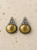 Gold Murano glass and crystal earrings