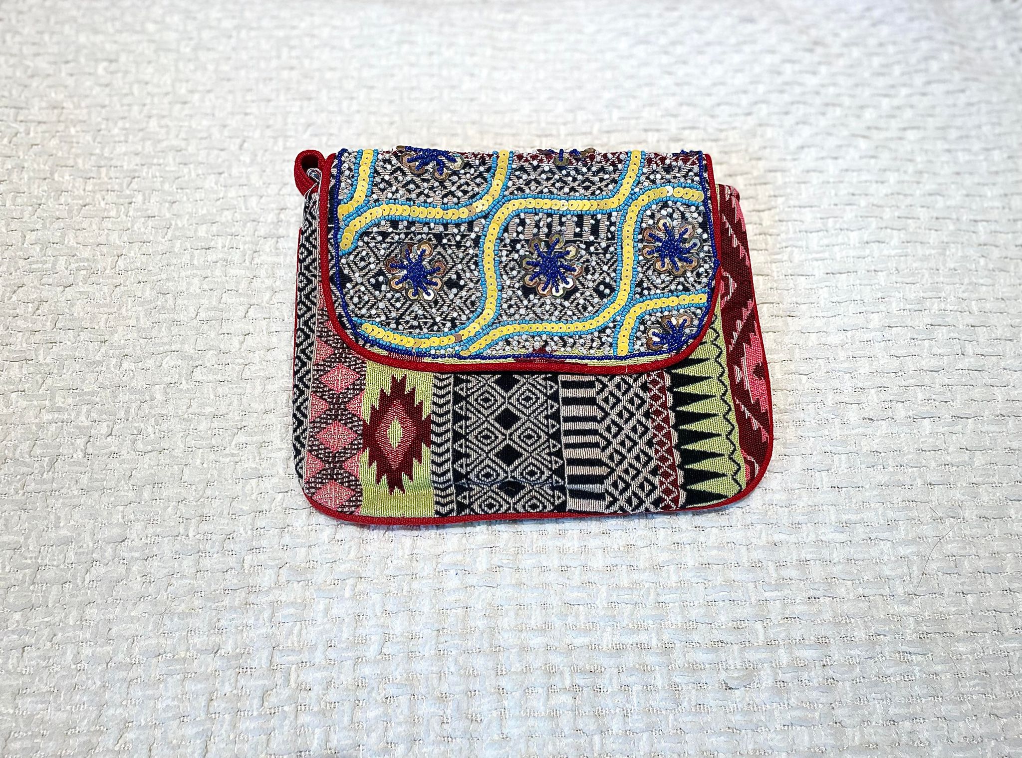 Hand beaded handbag
