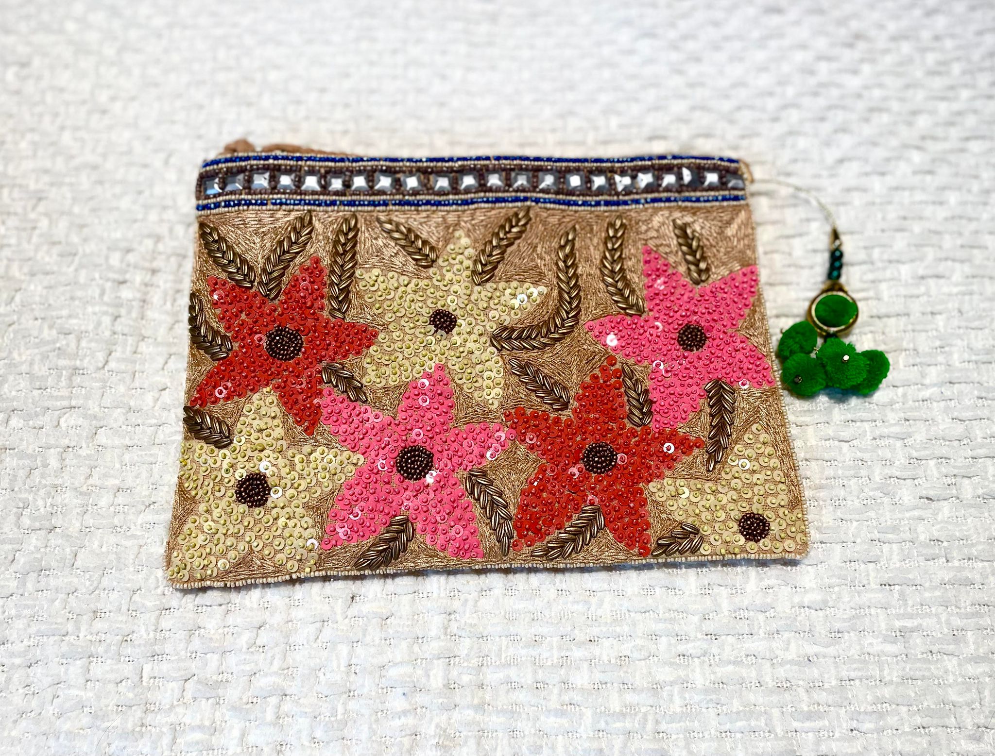 Hand beaded handbag
