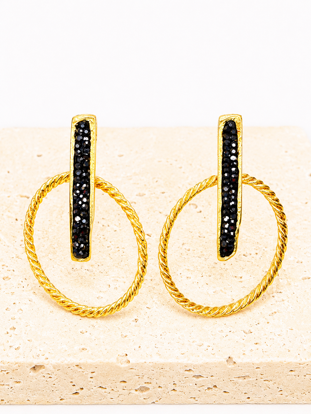 Brass and Marcasite earrings