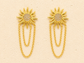 Sun goddess crystal earrings