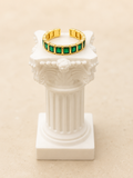 Green stone ring