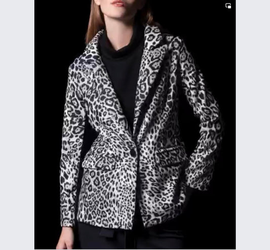 Feline leopard spot ladies blazer jacket