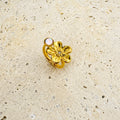 Gold flower crystal ring