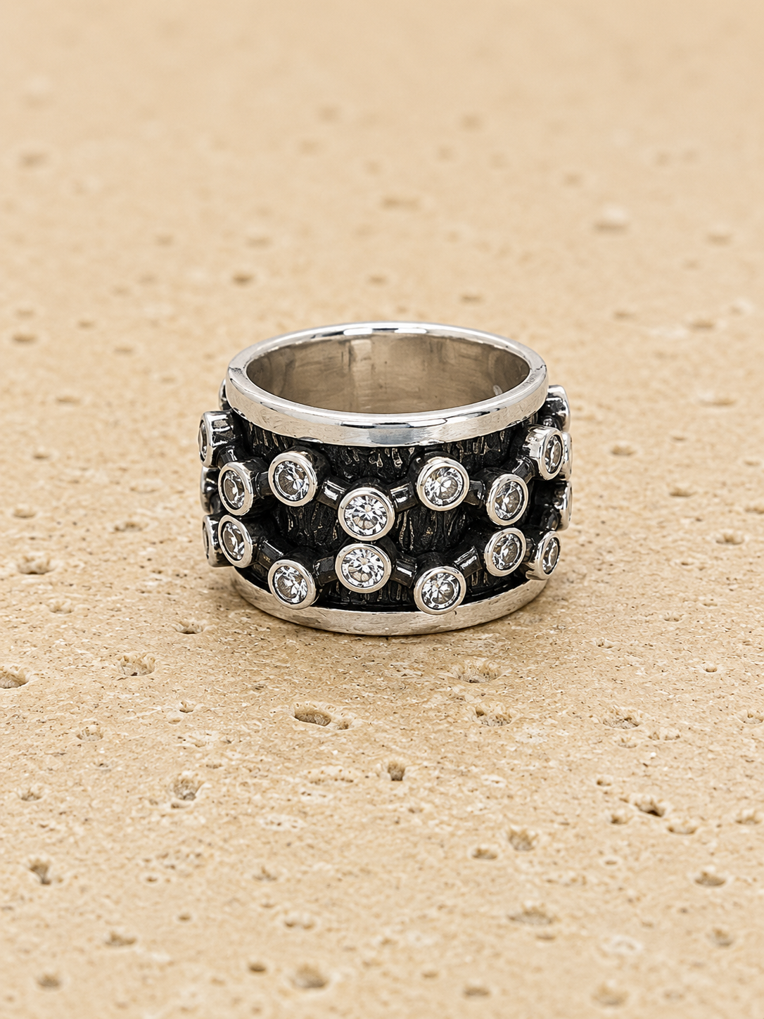Paved diamond ring