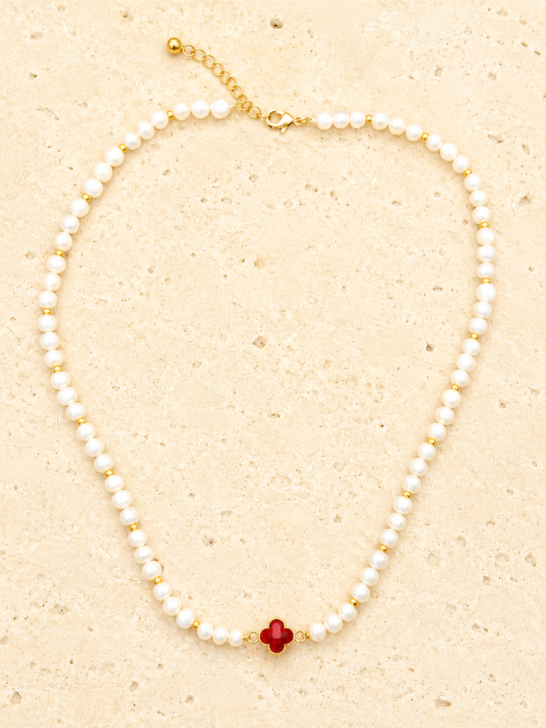 Crystal and bead necklace