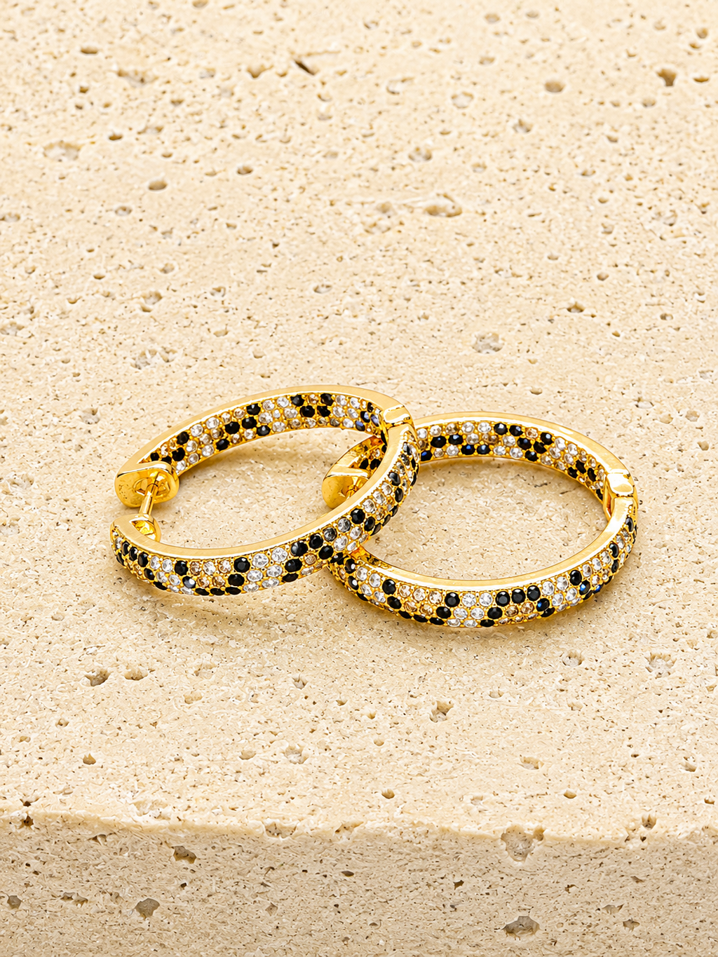 Leopard crystal earrings