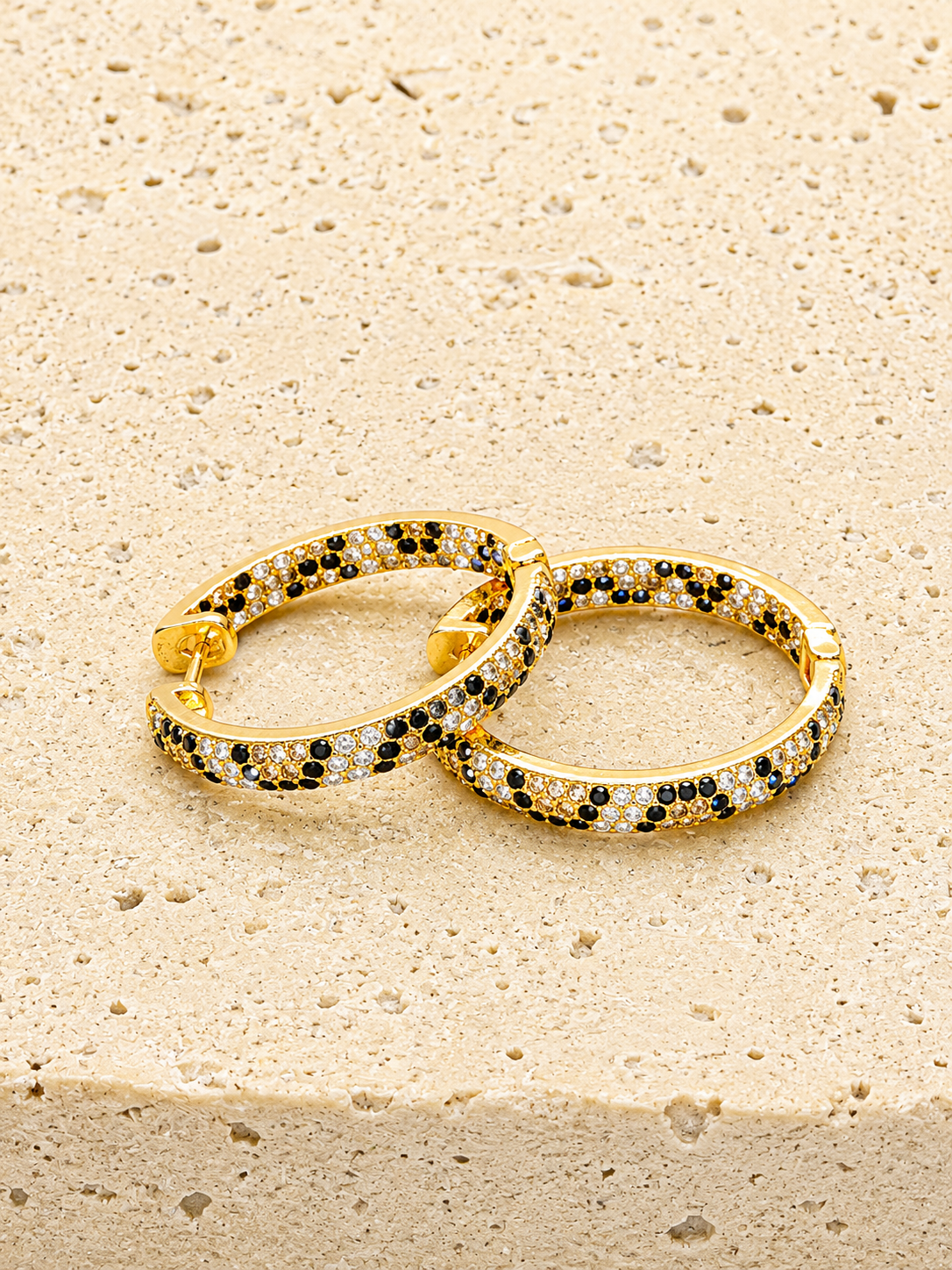 Leopard crystal earrings