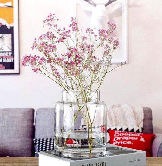 Persephone clear glass vase small