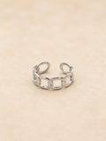 Silver chain link ring