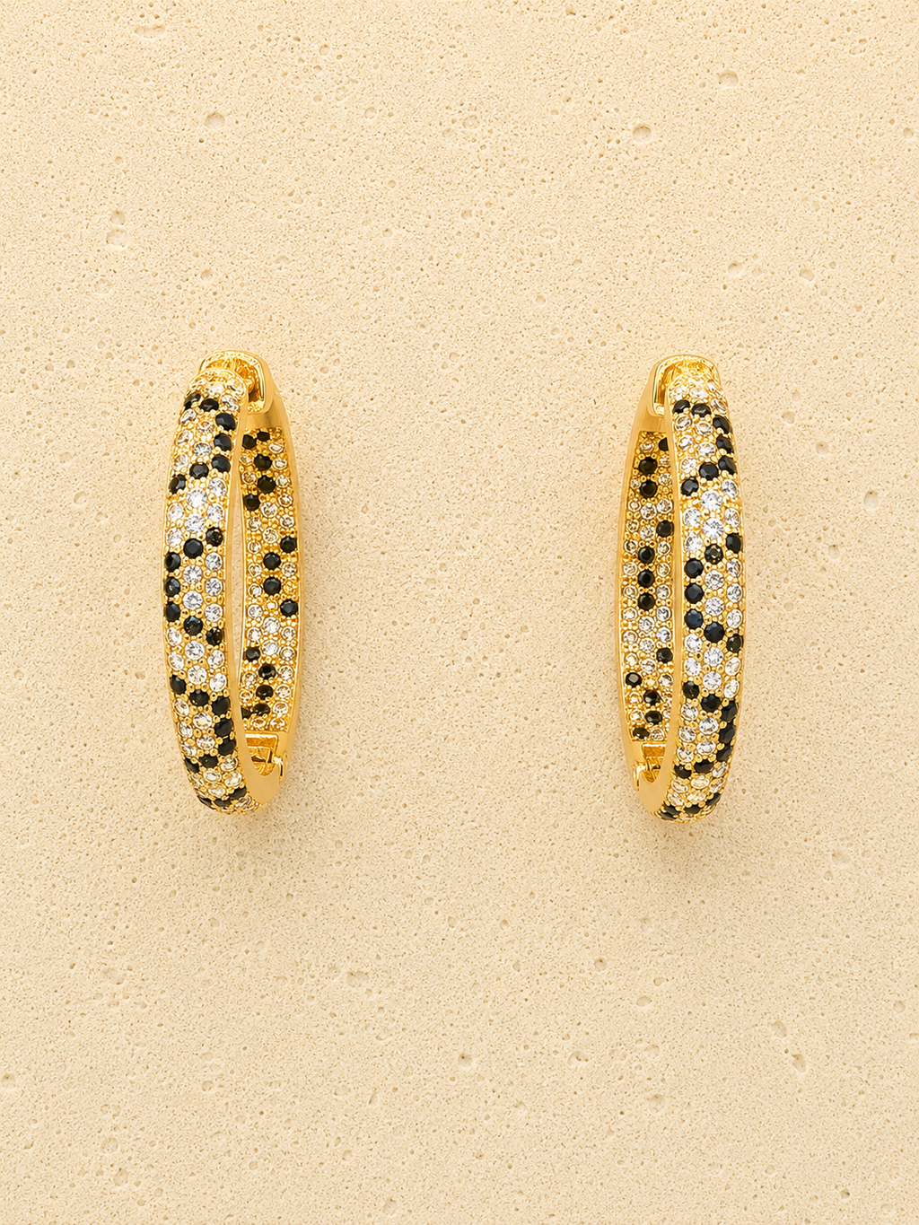 Leopard crystal earrings