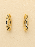 Leopard crystal earrings