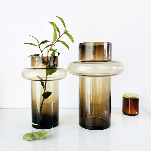 Bague glass vase latte - large