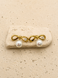 Pearl bow earrings