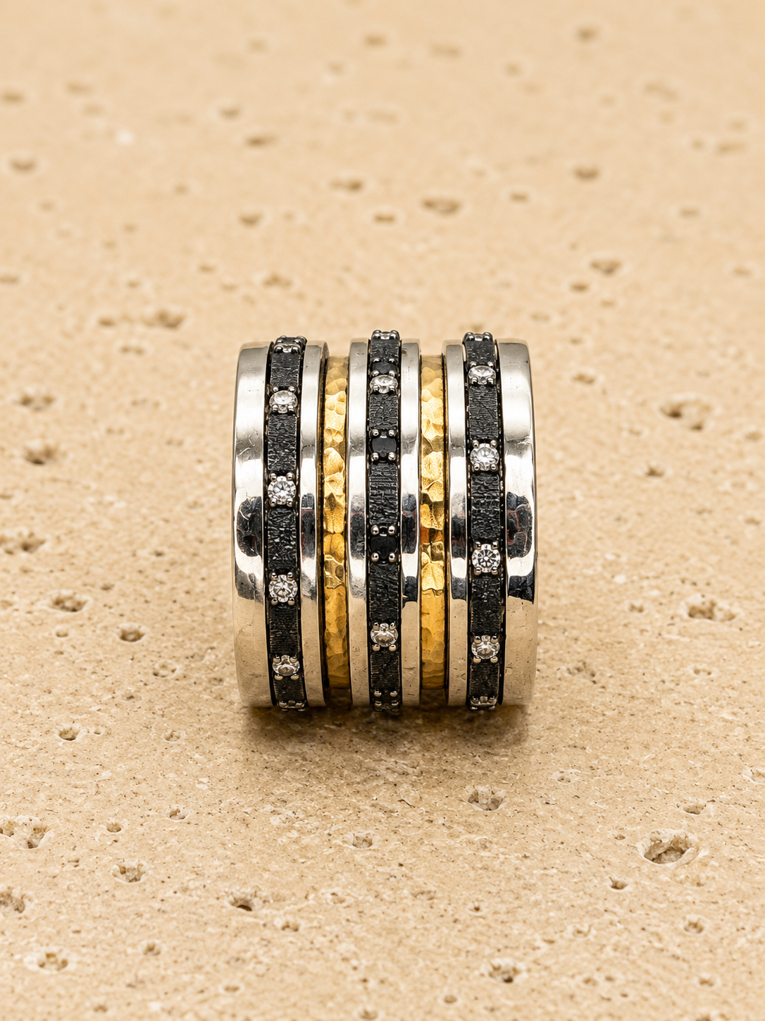 Gold and diamond ring